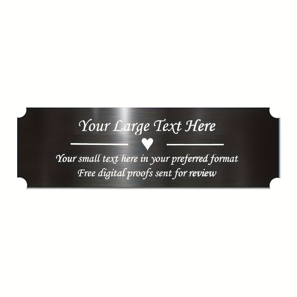 TEMU 1 Custom-engraved Metal Plaque, Custom-engraved Nameplate, Personalized Stainless Steel Plaque, Metal Tag, Commemorative Plaque, Coffin Plaque,