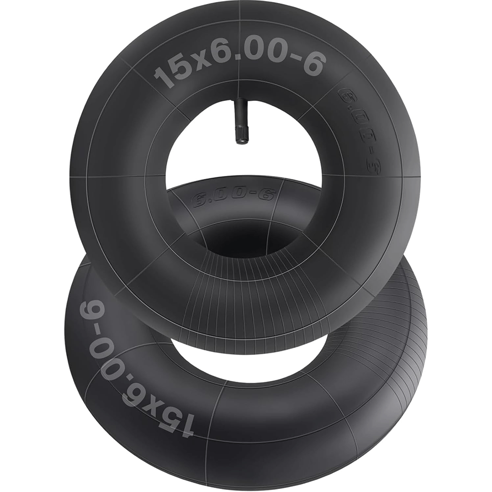 E-shop 2er-Pack Schlauch 15X6.00-6 Rasentraktor mit geradem TR-13 Ventilschaft, Ersatzschlauch für Reifen 15X6.00-6 Reifenschlauch für Rasenmäher,