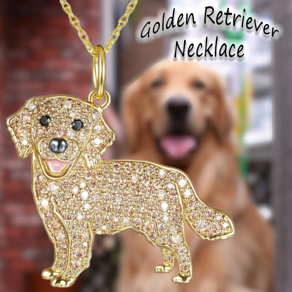 

Golden Retriever Pendant Necklace - High-quality Zinc Alloy, Perfect Gift For Pet Lovers & Birthdays, Dog Accessories