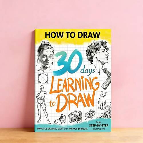 drawing challenge book step by step course for beginners to artists anatomy shading texture faces animals fantasy exercises daily drawing prompts tips ideal for pencils markers