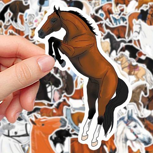 50pcs horse sticker series high quality decals for luggage phone cases laptop skateboard creative decorative stickers