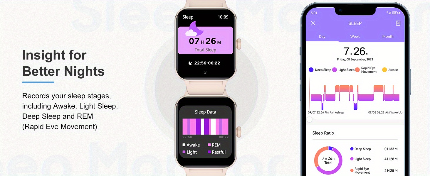 Montre Connectée Pliwier pour Hommes Femmes | Répondre/Passer des Appels, Montre de Fitness 1.85