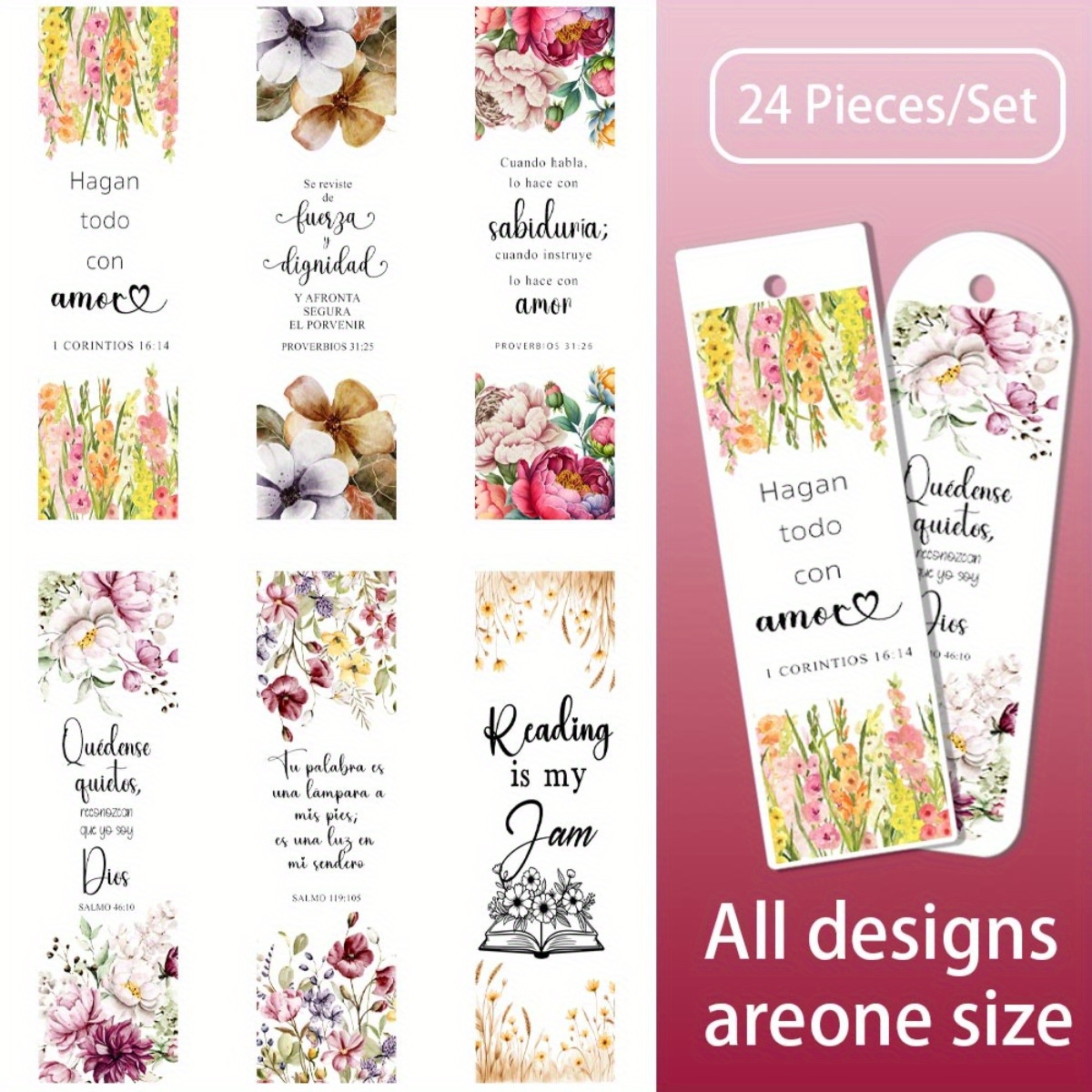 bookmarks with scripture sold on Temu Canada