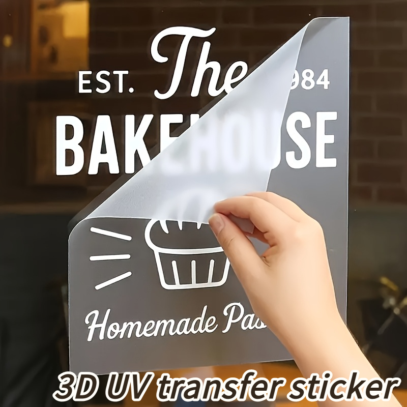 TEMU [custom] 1pc Wall Decoration Transfer Sticker, Personalized Custom Brand Logo, Or Large Decorative Crystal Sticker Of Shop Logo, Suitable For