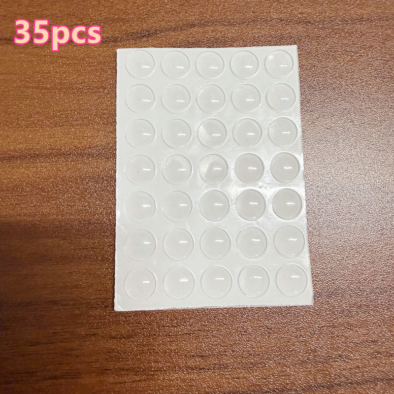 TEMU 35pcs Silent Protective Self-adhesive Transparent Pads, Wear-resistant Non-slip Shock-absorbing Spacers, Furniture Anti-collision Cushion Pads