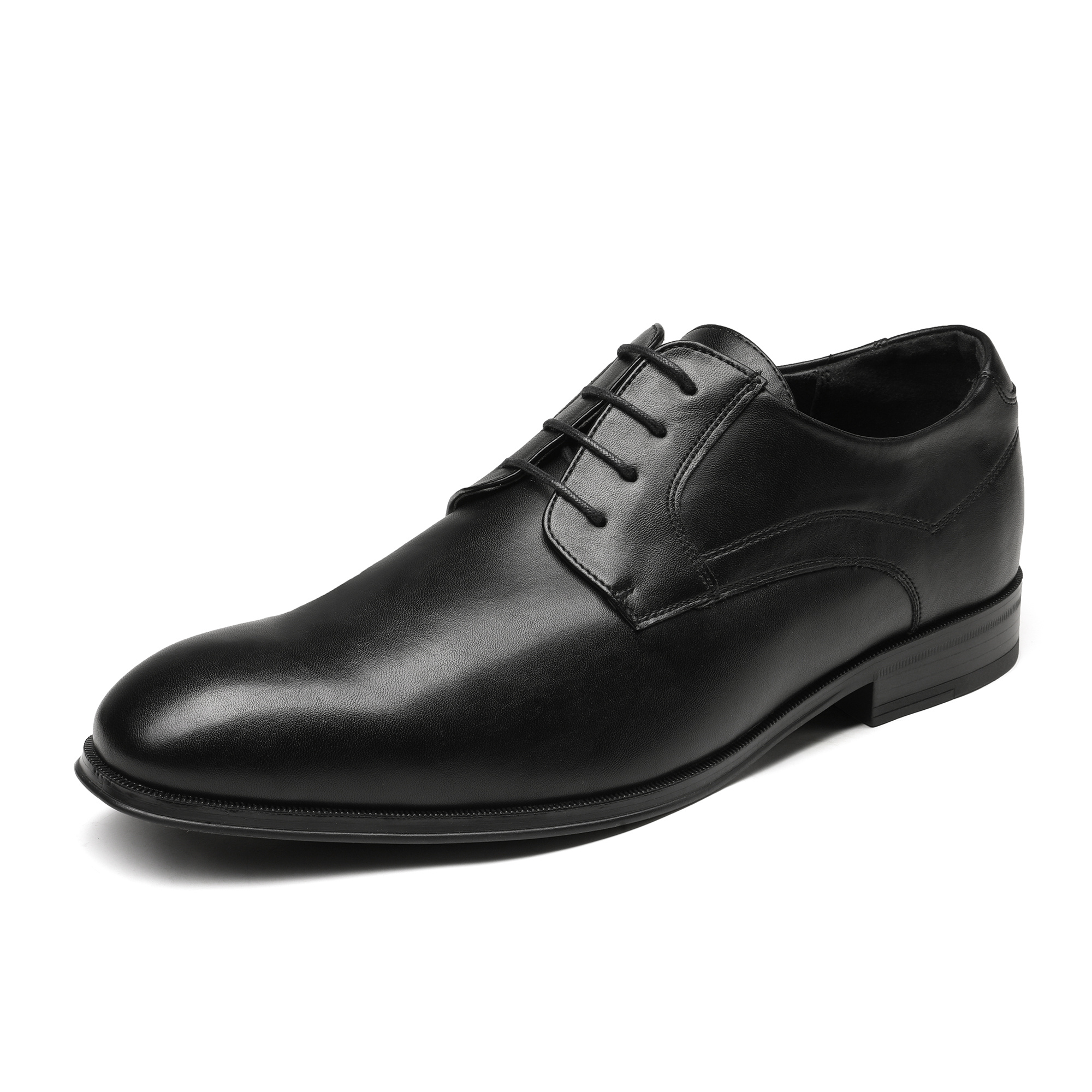 Image of Men's Lace-up Low-top Derby Dress Shoes - Sole & Cushioned Insole, Tpr Sole Suitable For Business, Weddings, Office, Formal Events - - Oxford Oxfords For Wear