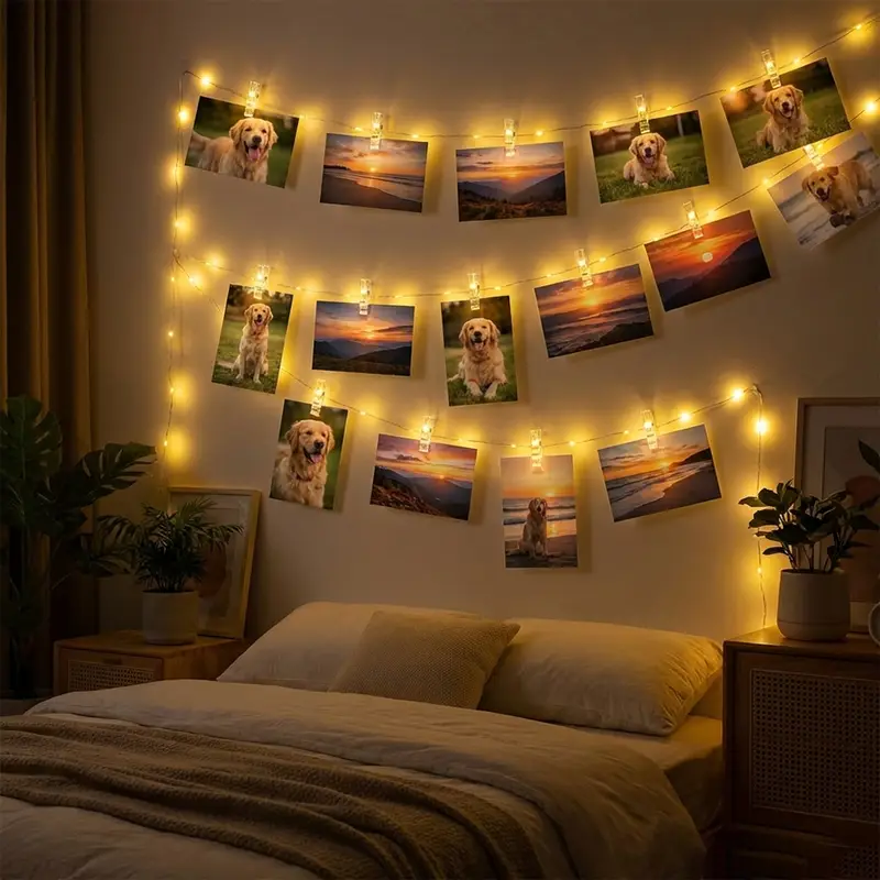 foto clip lichterkette 100/50/20 led 50/25/10