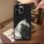 fashionable and attractive creative couple horse pattern personalized trendy phone case popular for men and women anti drop for iphone models including 16e 16 16pro 16plus 16pm 15 15plus 15pro 15 14 14plus 14pro 14 13 13mini 13pro 13 12 12mini pro 8 se p 8p mothers day gift fathers day