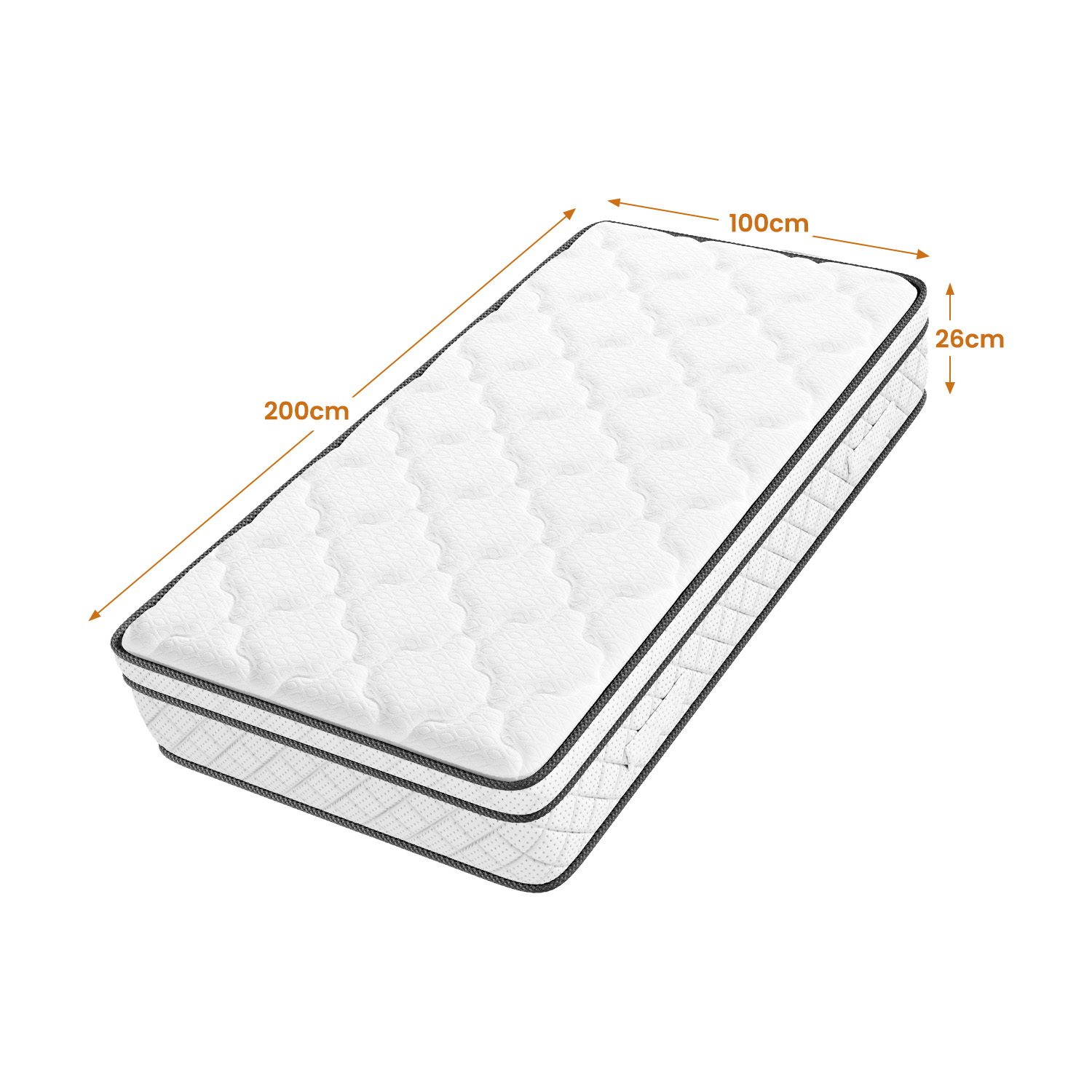 Image of Mattress Hybrid Mattress With Breathable Foam And Individually - Medium Firm Classic Box