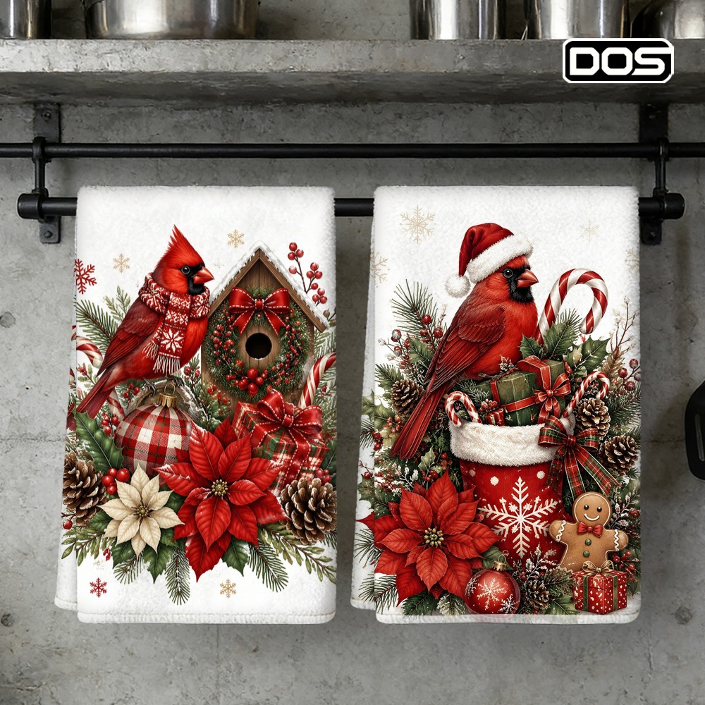 TEMU 2pcs Torchons de Cuisine, Chiffons à Thé Doux et Absorbants en Microfibre, Cadeaux Décoratifs de Pendaison de Crémaillère/Anniversaire pour