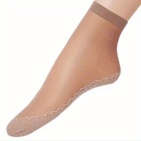10 pairs of 5 feeling breathable socks womens short socks for spring summer and autumn with sweat absorption and anti slip flesh color details 7
