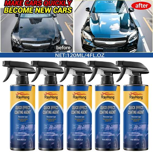 5pcs on car paint coating spray suitable for scratch repair waterproof gloss instant protection formula easy application for vehicle detailing paint restoration long lasting shield for car protection and repair no sensitive