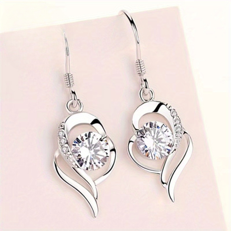 TEMU 1 Pair Of Pendant Love Earrings, Everyday Parties, For Valentine's Day.