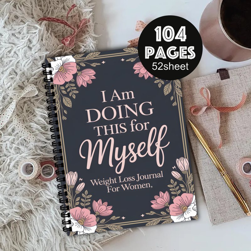 TEMU A5 Gewichtsverlies Journal - Spiraalgebonden Fitness Planner met Dagelijkse Activiteit Tracker, Dieet & Oefening Tracker, Progressie Tracking -