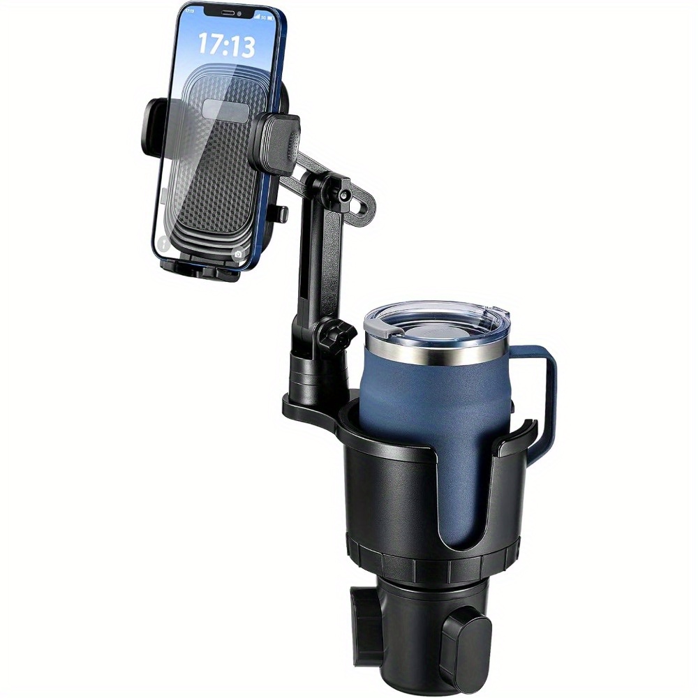 TEMU 1pc Cup Holder Phone Mount For Car, Upgraded 2in 1 Car Cup Phone Holder Expander With , 360 Degree Rotation, This Hill Cup Phone Holder For Car