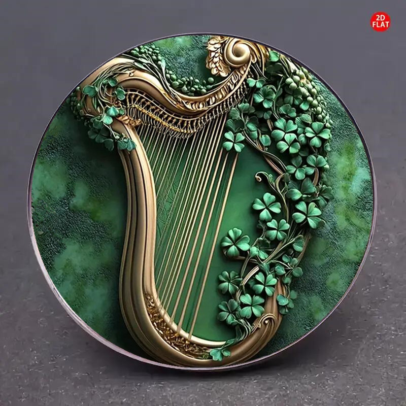 TEMU 2d Flat - 1pc Irish Theme Brooch | And Clover Design, Stainless Steel, Vintage Style, Suitable For Jackets, Bags, Hats - Ideal For 's Day, Valentine's Day,