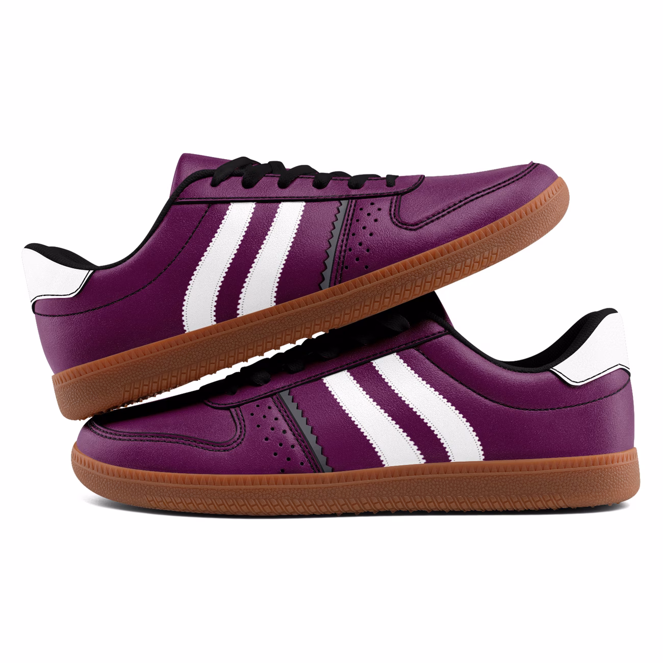 chaussures violettes rétro pour hommes, baskets décontractées confortables et élégantes pour et 1