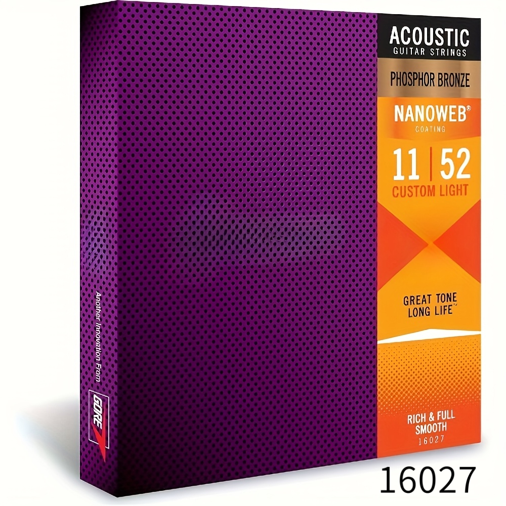 Guitar Strings, Acoustic Guitar Strings, Light Gauge 12-53, Bronze Coating, -lasting Bright And Tone With Comfortable Feel And Make Gifts