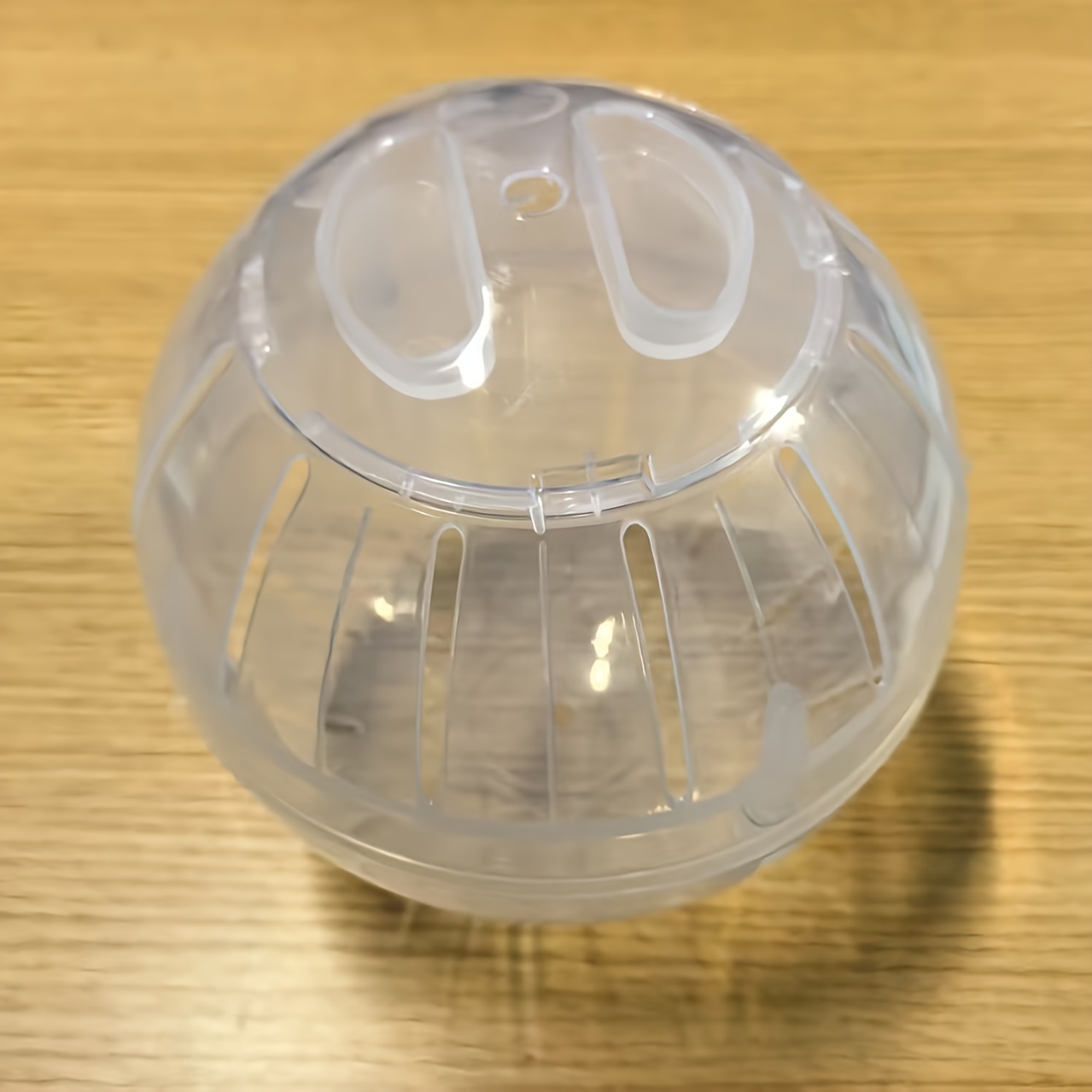 TEMU 1pc, Transparent Hamster Sports Ball With Open Dome Design And Sturdy Frame (14.5cm) Transparent Walking Ball, Suitable For Small Pets, Cage-,