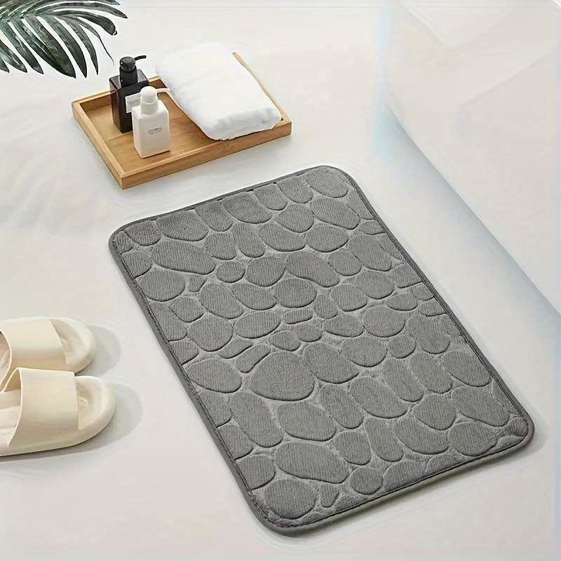 TEMU Tappeto 2D Piatto, 1 Set, Tappetino per , Tappetino da Bagno con Ciottoli, Sottotappeto. per Bagno, Accessori per Bagno, Set di Tappetini
