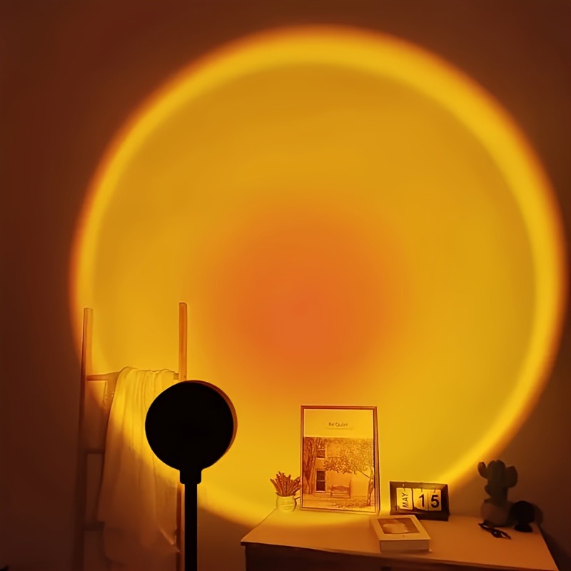 adjustable stand led sunset lamp projector usb powered plug and play serves as   photography live streaming shooting light   phone selfie fill light