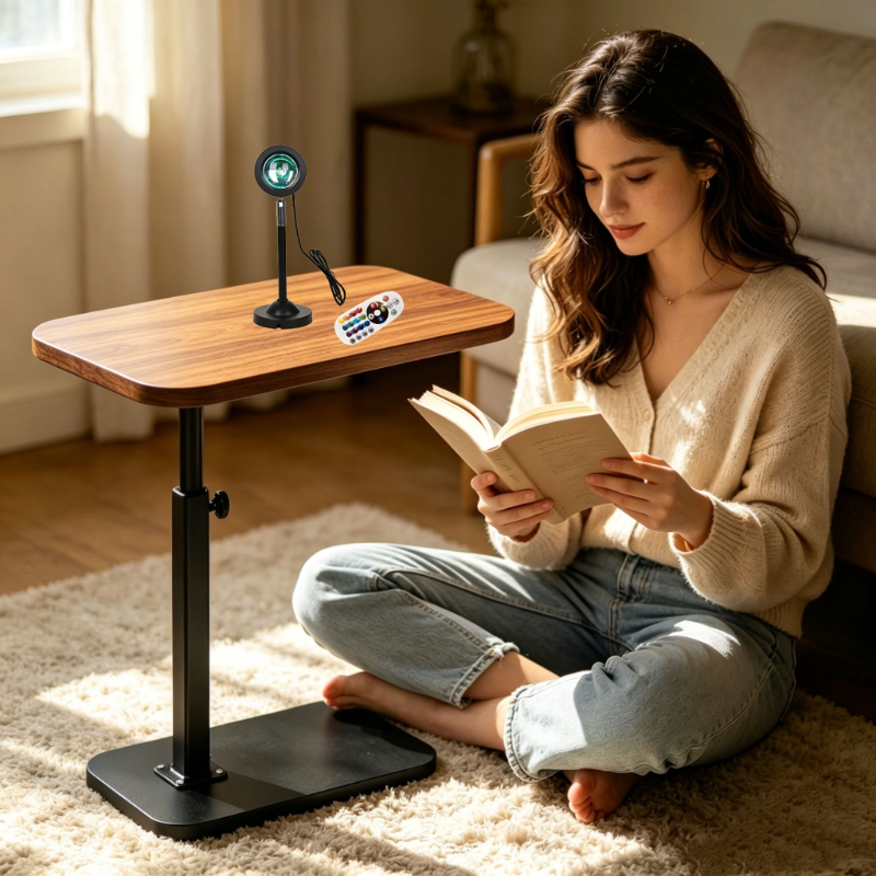 TEMU Spotlight Fixture - Rgb16 Remote Control Daylight Photography Sunset Lamp - Ambient Light For Living Room Floor, Bedroom, Sunset Live Streaming