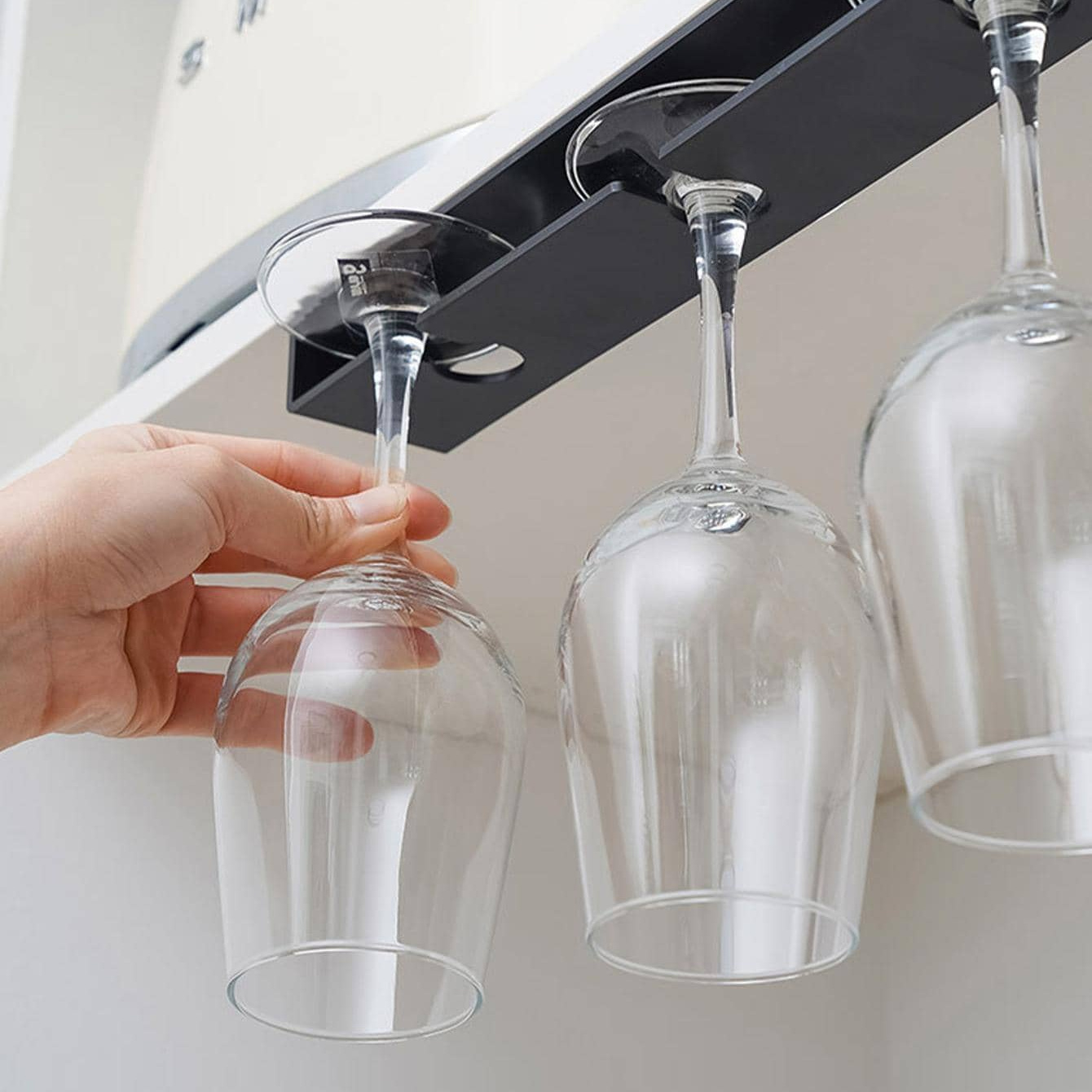 2 1pc home utility kitchen display wine red wine hanging no hole glass goblet upside down rack