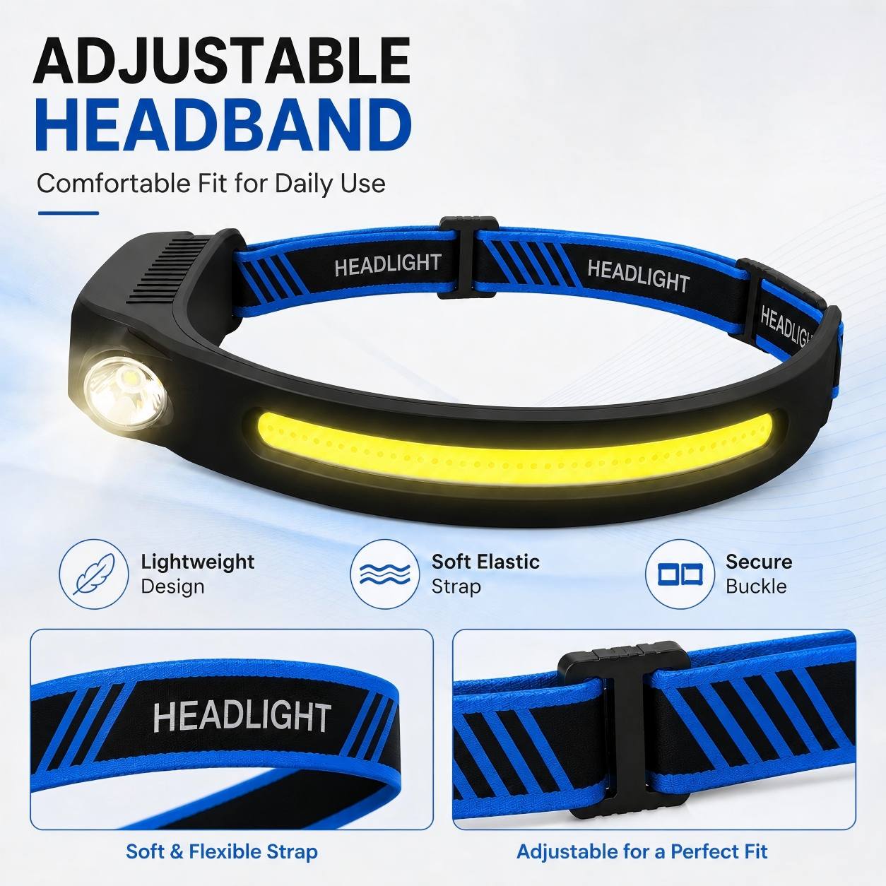 Multifunctional COB Induction Headlamp with USB Rechargeable Design