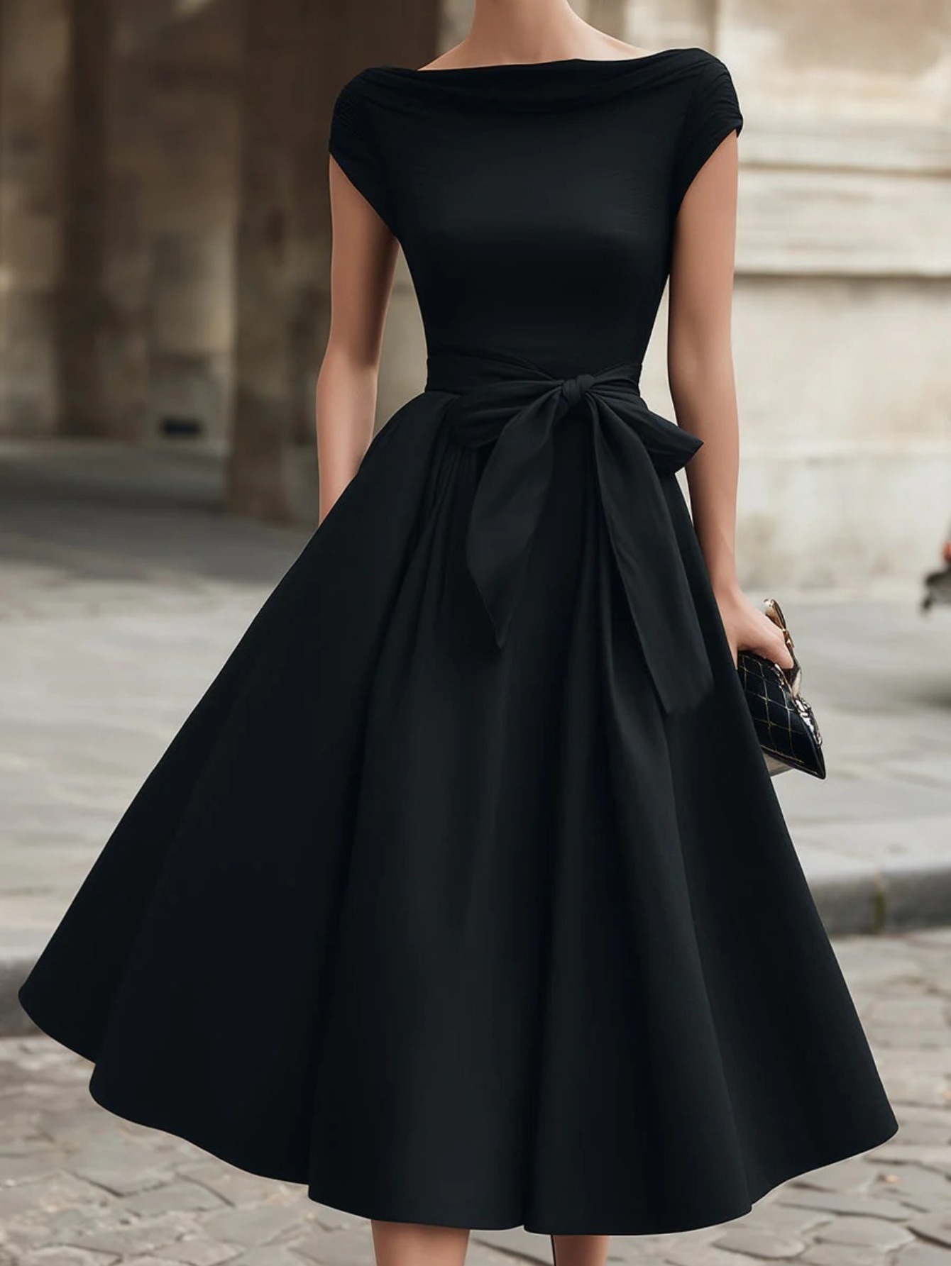 green emerald velvet dress Elegant Black Short Sleeve Midi Lace Cocktail Dress - 5XL main image 0