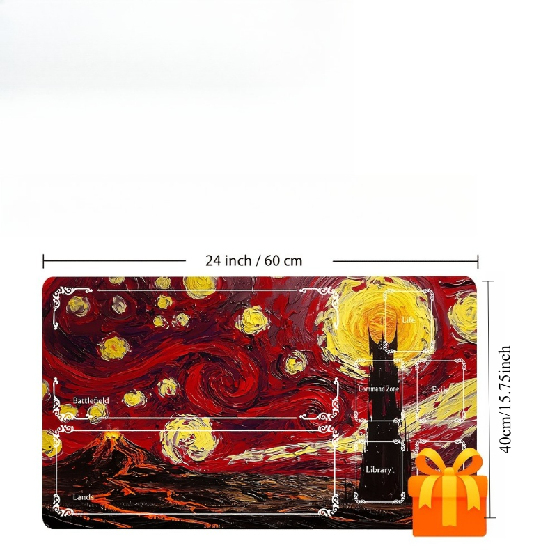 TEMU Tappetino da gioco 1 con motivo cielo stellato e scura, misure 23,62 x 15,75 x 0,33 pollici (60 x 40 x 0,33 cm). Questo tappetino per giochi di