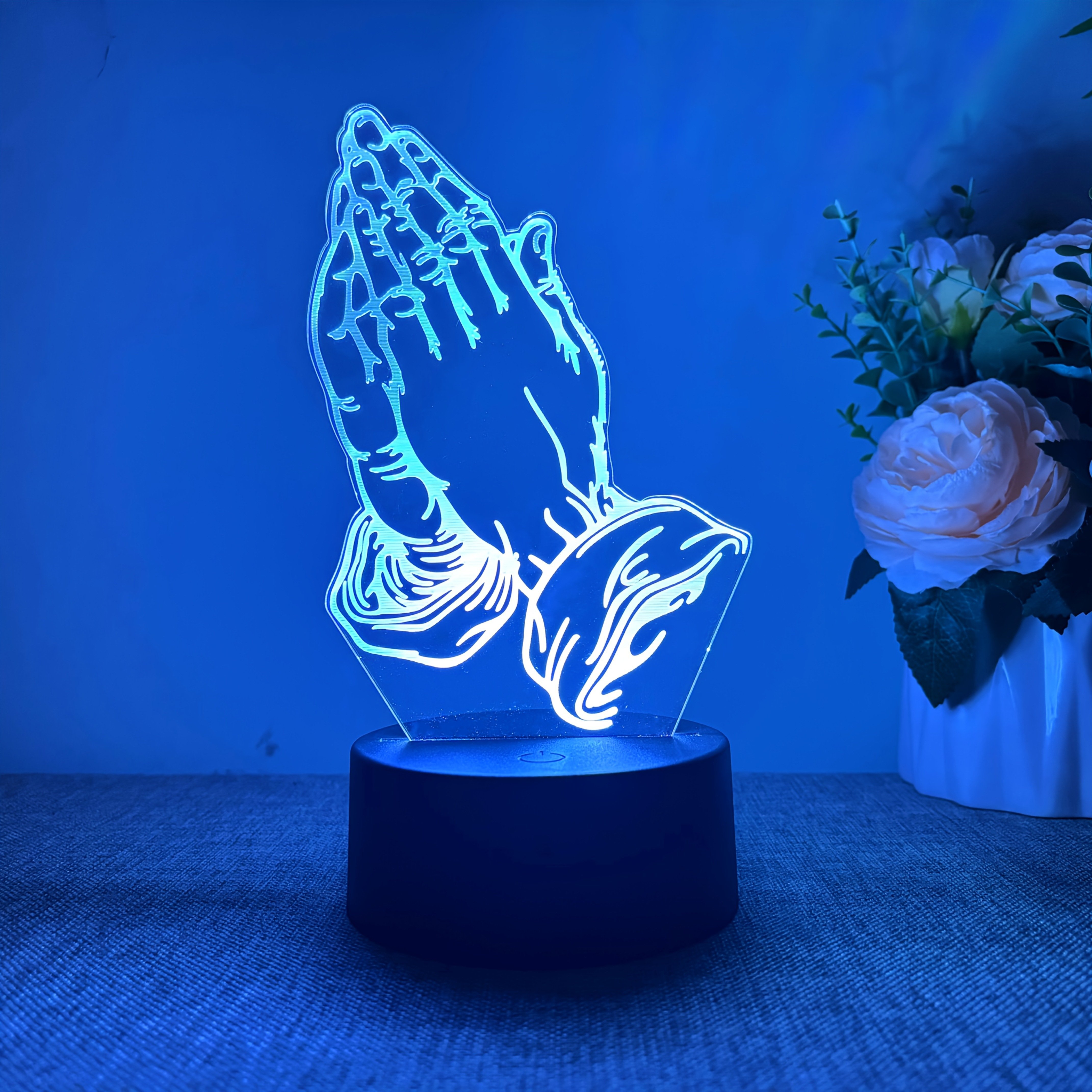 TEMU With Hands, Creative 3d Small Desk Lamp, Usb Interface, Switchable Multiple Light Colors, Desktop Decoration Desk Lamp, Bedroom Decorative Lamp,