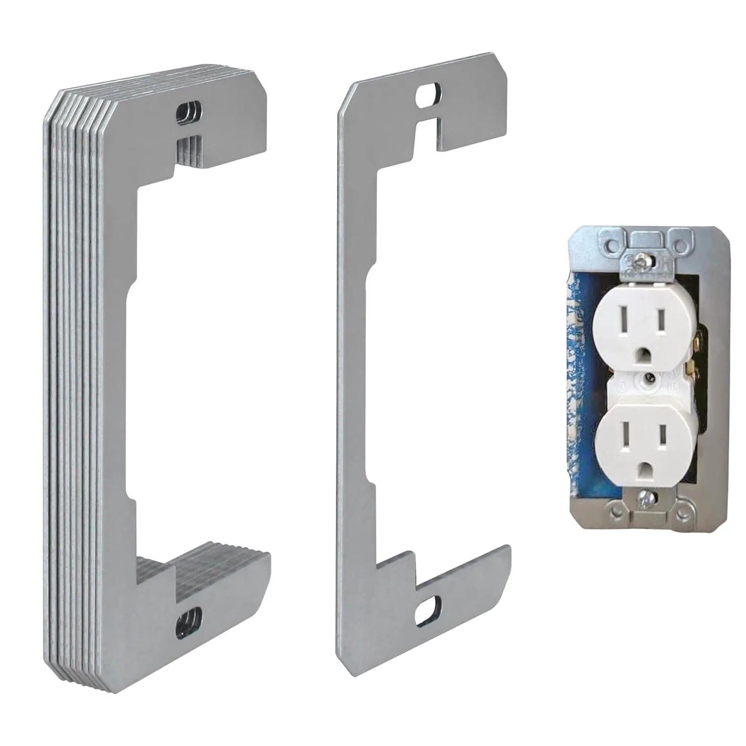 TEMU Kit d'espaces de nivellement pour prises électriques, 10 pièces, joints d'ajustement pour plaques de commutateurs muraux, joints de correction