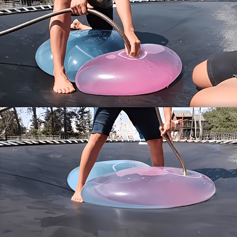 4pcs random color   balloons giant   transparent water filled balloons durable and easy to inflate giant inflatable water balloons for beach balls yard games inflatable props leak proof design no electricity required