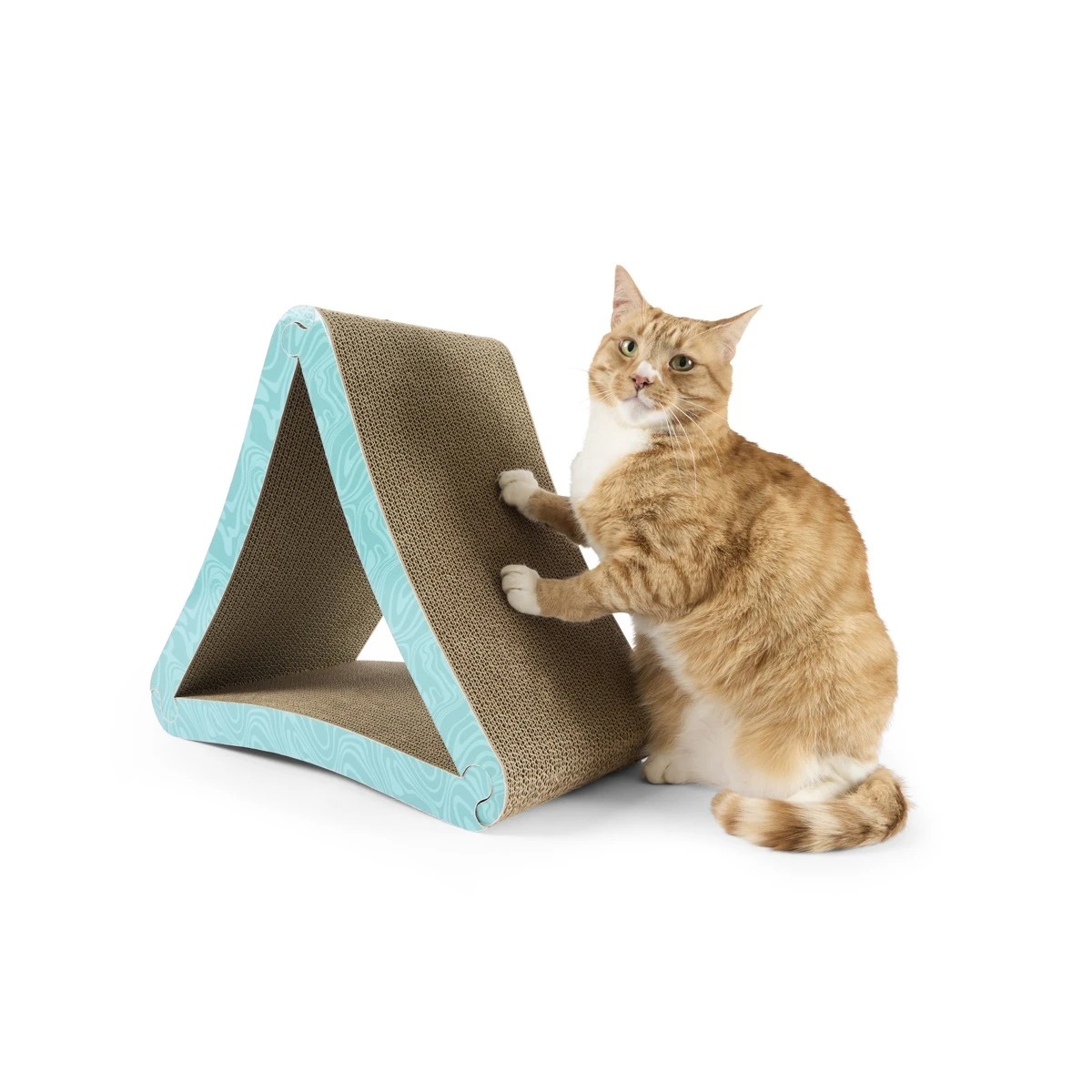 Cat Scratcher Triangle with Scratching - Triangular Claw Post Suitable for Cats, Space-Saving for, Furniture, Cat Tree Accessory for Decor for Cat Breeds