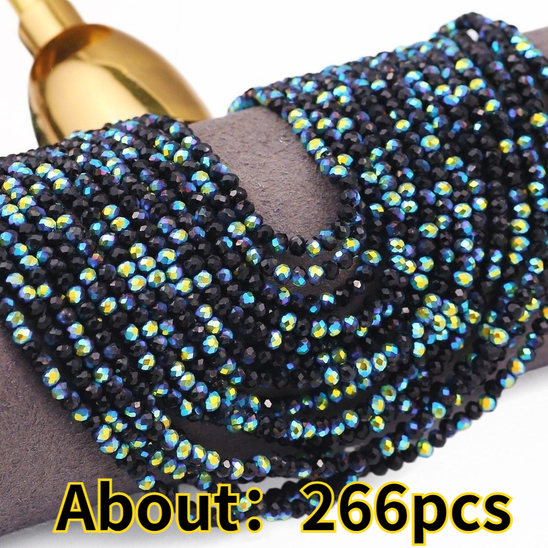 TEMU 3mm . 266pcs Luminous Translucent Cut Flat Round Beads And Bead Assortments Suitable For Making Personal Charm Bracelets, Necklaces, Earrings,