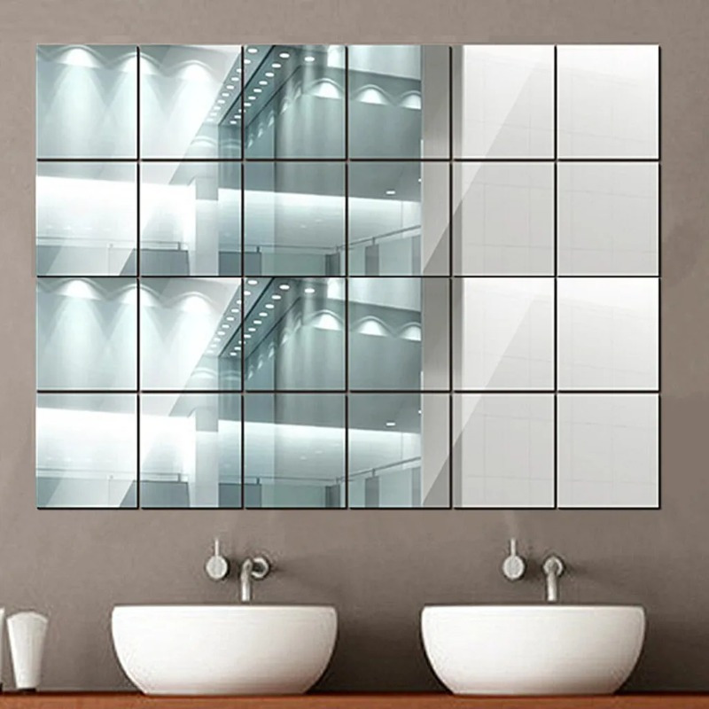 

Set Of 40 Pvc 15*15cm - Mirrors For Bedroom Bathroom Washroom