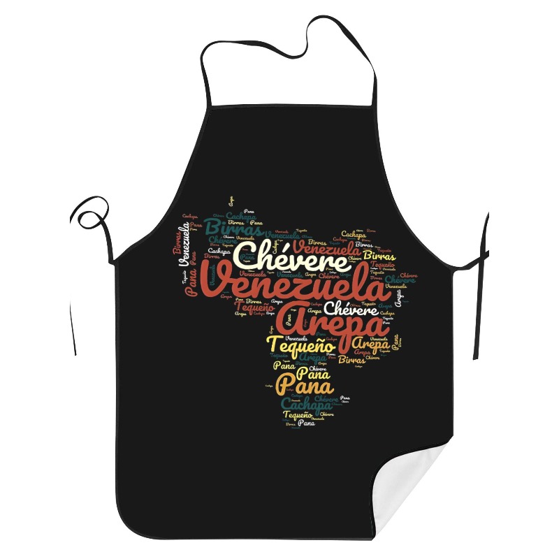 TEMU 1 delantal con diseño de cocina venezolana y , sin , resistente, ideal para la limpieza de la cocina