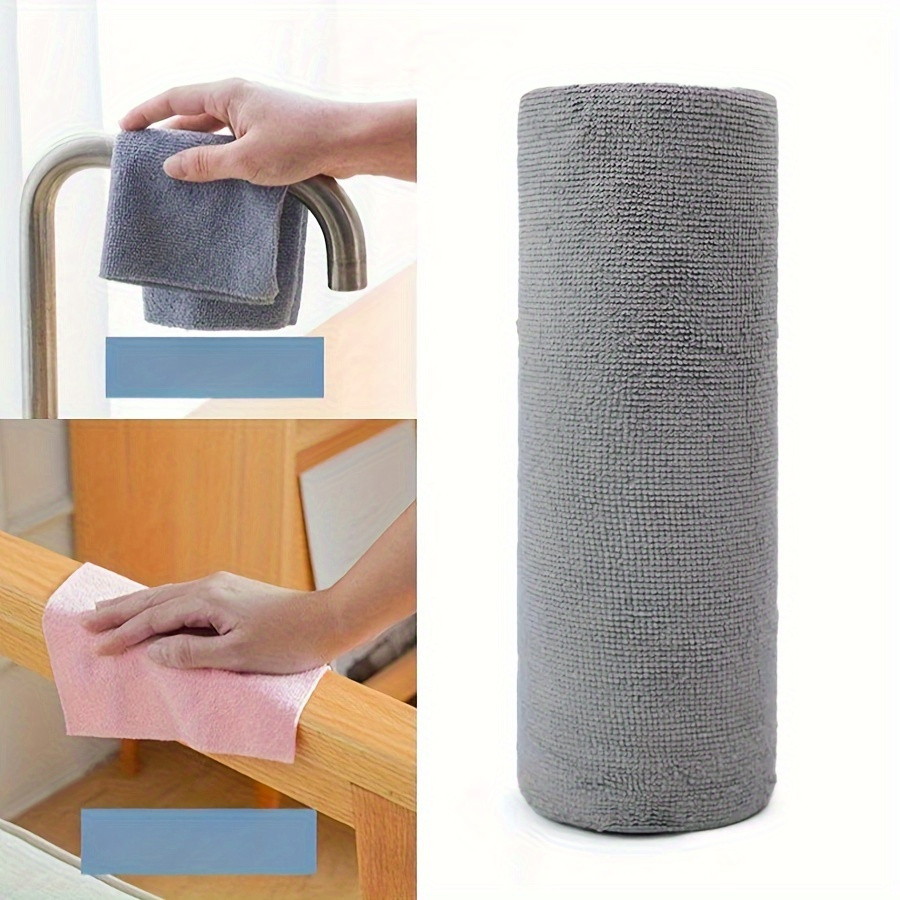 1 roll 25 reusable cleaning wipes super   towel roll kitchen dishcloth paper towel replacement non woven fabric home cleaning tool ultrafine material details 0