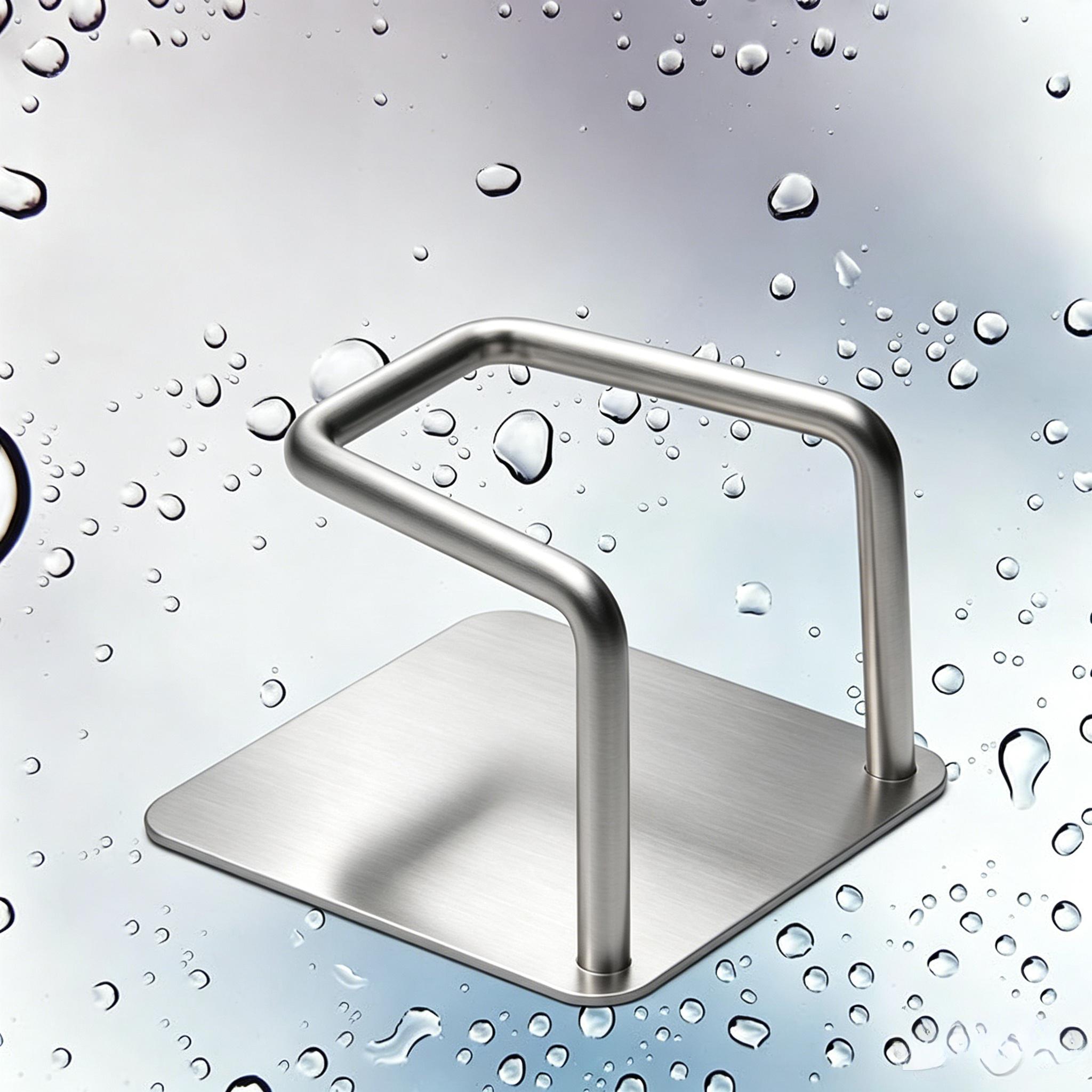 TEMU 1 Pack Stainless Steel Sponge Holder For Kitchen Sink - Rustproof Brushed Sus304 Sponge Caddy Organizer, Wall/surface Mount, Drainage Design,