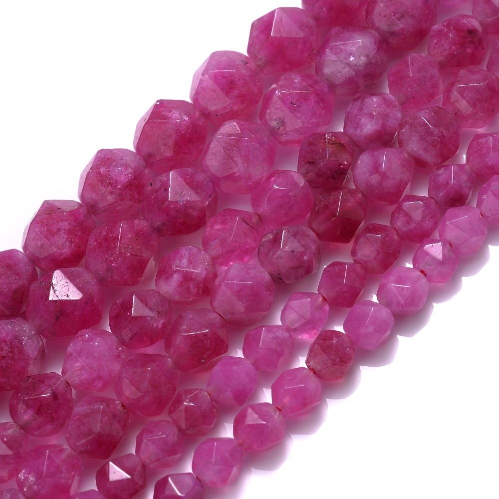 TEMU Natural Stone Beads Pink Loose Spacer Beads For Jewelry Making, Bracelets, Necklaces, Crafts - Durable And Versatile Bead Strands, Handmade