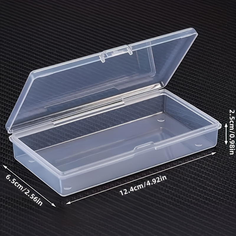 10pcs clear plastic storage boxes with snap close lids stackable organizer containers transparent closet drawer shelf storage for jewelry crafts   space saving clear boxes secure snap closure     sturdy construction office workers Product details 2