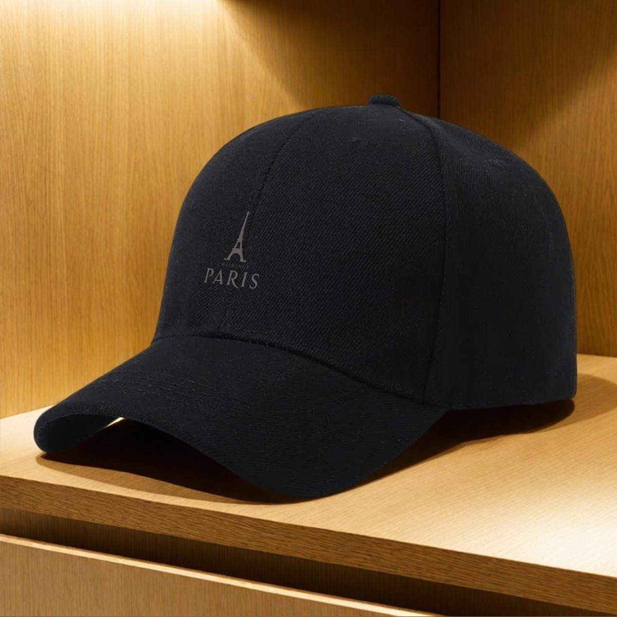 TEMU 1 pièce Casquette de baseball Eiffel - Chapeau réglable sur le thème de la France avec imprimé CHEIKINGE, polyester léger et respirant, convient