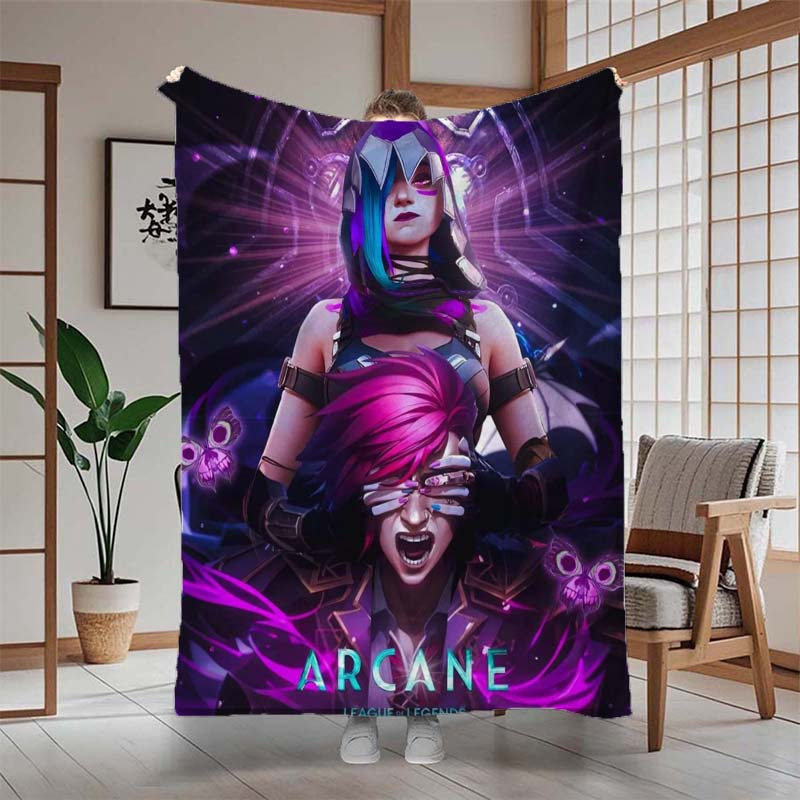 

Anime Print Flannel Blanket, 250-300 Gsm Polyester Non-woven Fabric, All Cozy Throw For Living Room, Bedroom, Sofa, Picnic, Travel, Camping, Digital , Ideal For Christmas, Wedding, Birthday Gifts