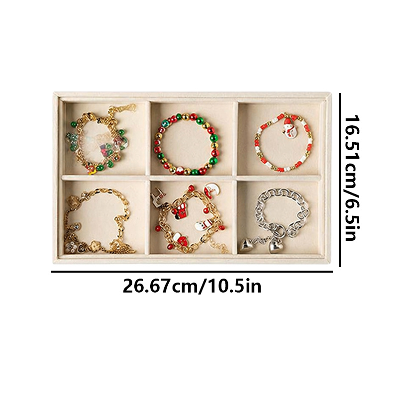 2pcs Stackable Velvet Jewelry Trays for Earrings and Rings