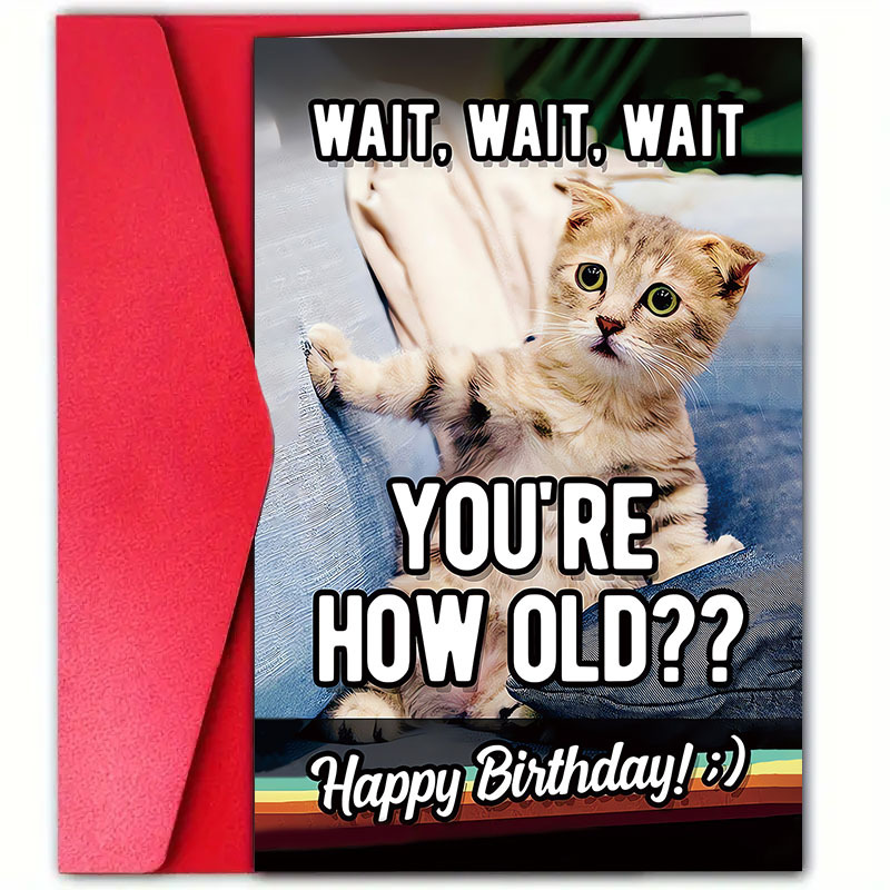 

1pc Greeting - Humorous "you're How Old" , For , Colleagues, , - And Appreciation