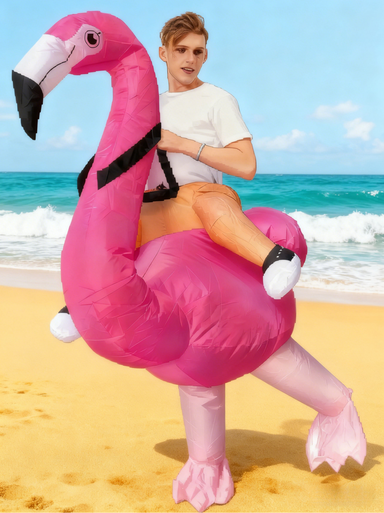 Funny Flamingo Inflatable Costume for Halloween & Christmas