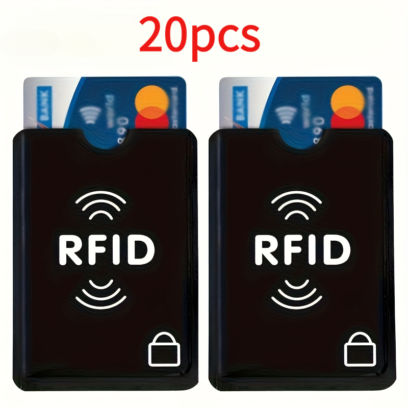 20 Id Card Protection Covers- Anti Electronic Theft, Lightweight And Durable, Suitable For Any Pocket Or Wallet, Rfid Protective Card Cover