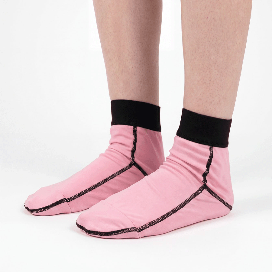 TEMU 1 Pair Pink Moisturizing Relief Socks, Reusable Spa Moisturizing Socks, Use With Your Lotions For Skin, Home Foot Care, Travel Foot Care, Foot
