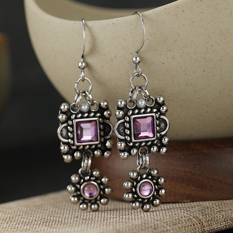 Bohemian Ethnic Style Geometric Draped Earrings