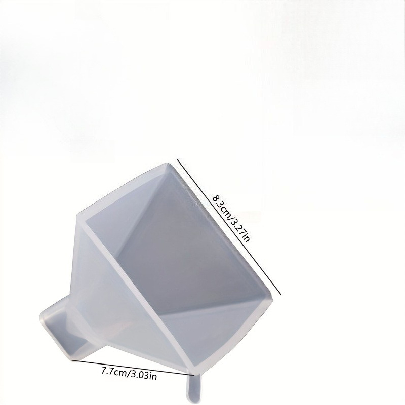 TEMU Moule pyramide en silicone antiadhésif , 1 pièce, adapté pour l'artisanat - Moule réutilisable à base carrée avec sous-marine pour de bijoux, la